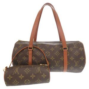 AUTHENTIC LOUIS VUITTON Monogram Papillon30 w/Pouch Hand Bag LTJ677-010226